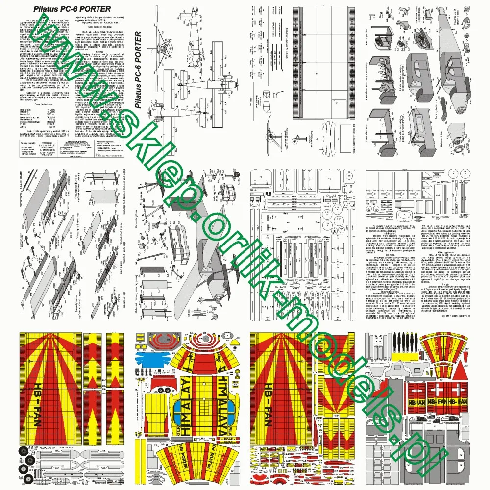 Papierový model Lietadlo Pilatus PC-6 Porter